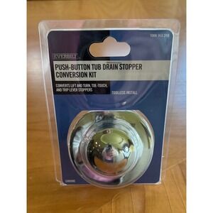 Everbilt Push-Button Tub Drain Stopper Conversion Kit Chrome 1006 959 319